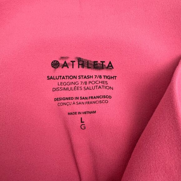 Athleta Salutation Stash High Rise 7/8 Tight Leggings Women's Large NWOT - Picture 5 of 5